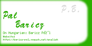 pal baricz business card